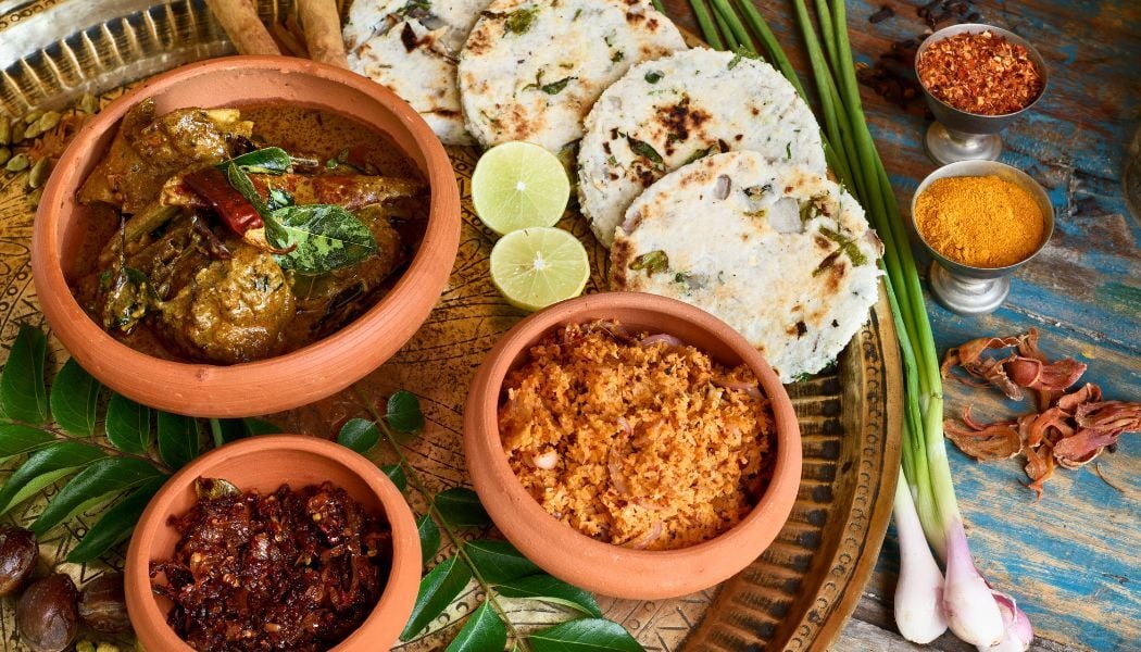 A delicious Sri Lankan breakfast