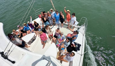 A group of women enjoying a day cruise