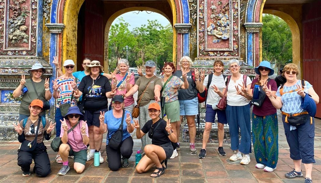 Admiring the citadel at Hue