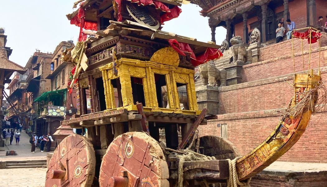 Ancient cart at Bhaktapur Nepal-1