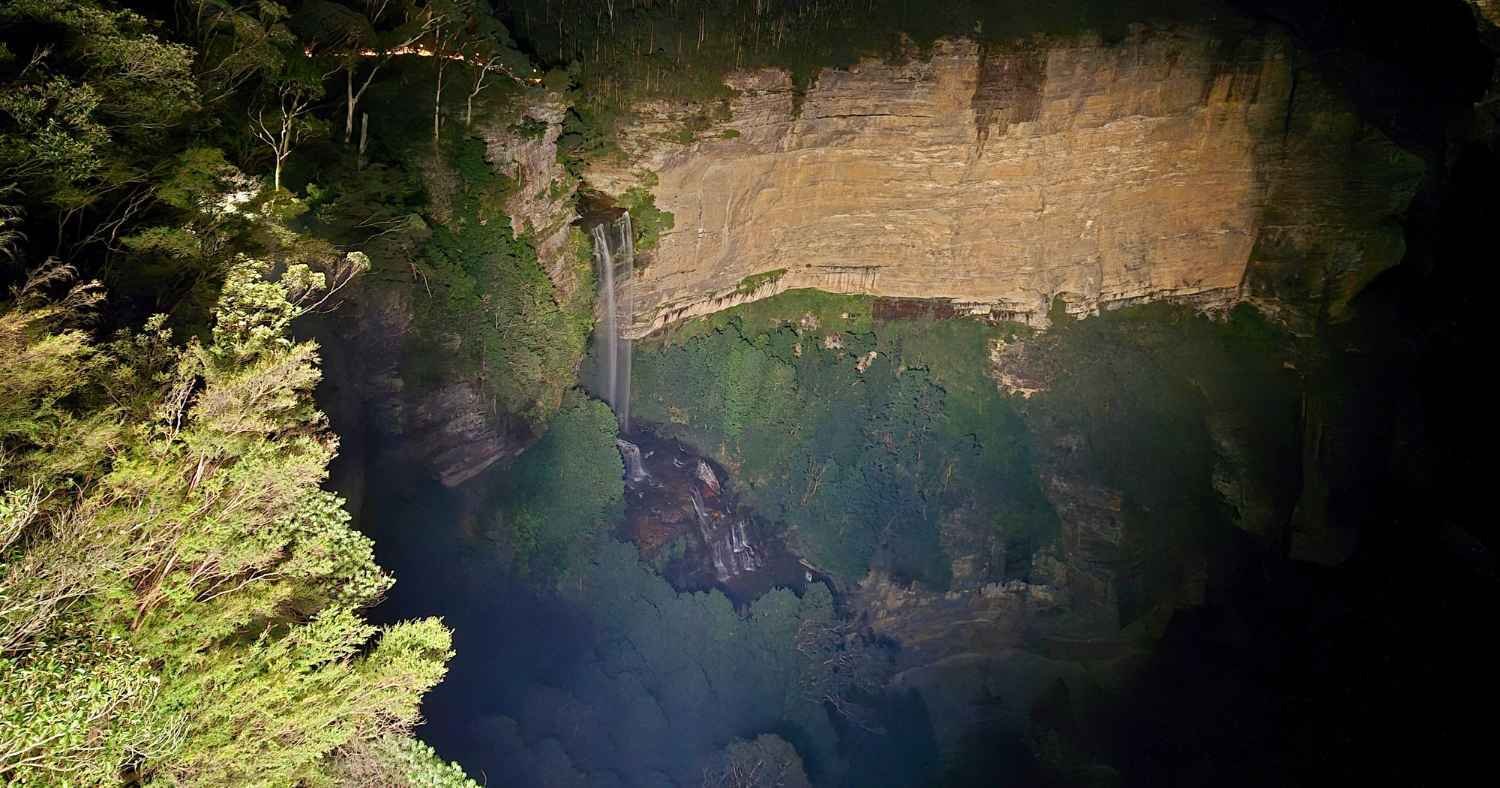 Blog - Blue Mts - Katoomba falls at night