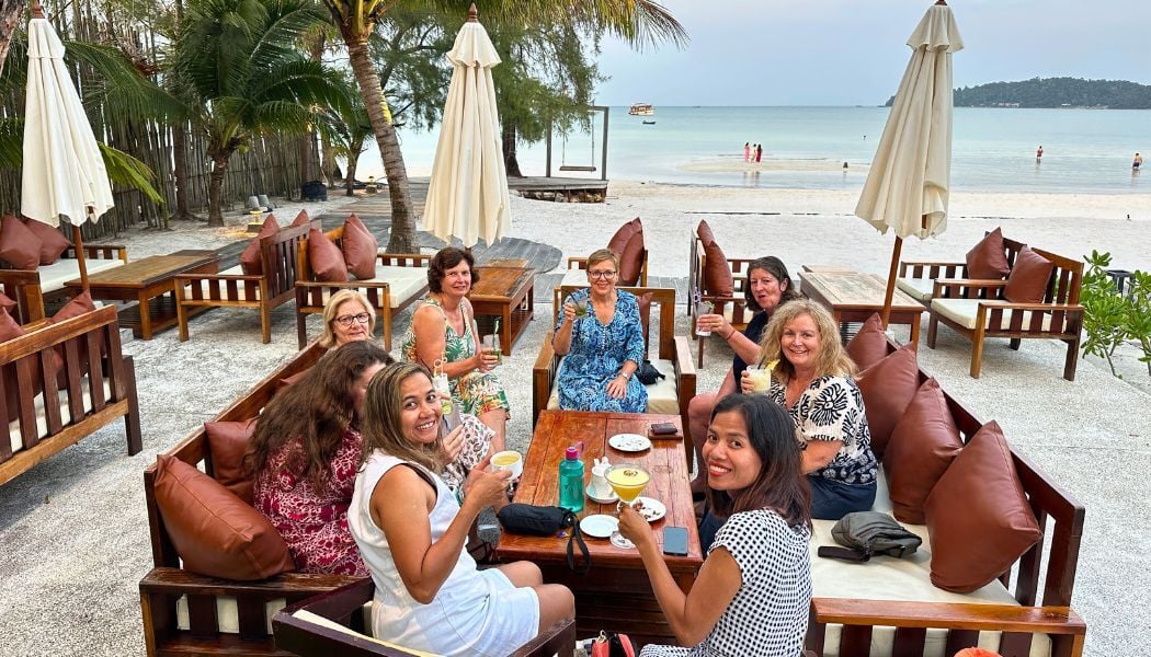 Cocktails on the beach at Koh Rong Sanloem