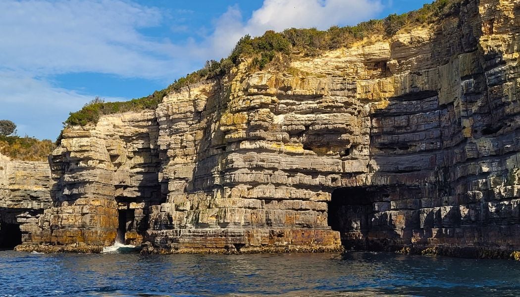 Dramatic cliffs at Port Arthur