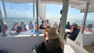 Enjoying a day cruise with like-minded women