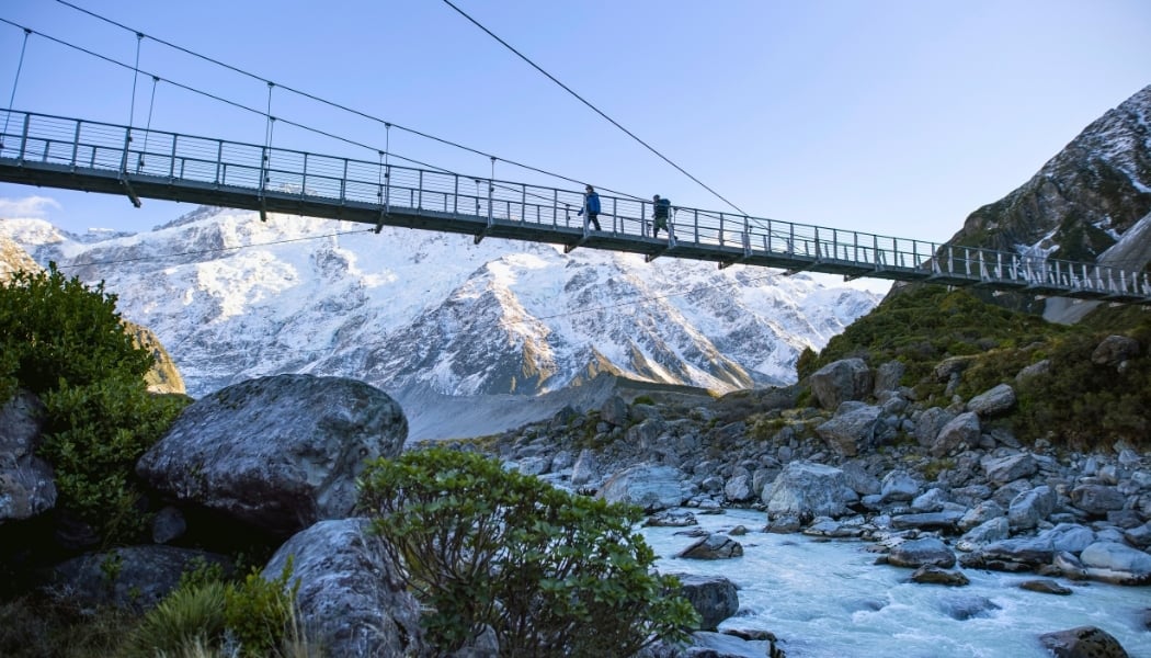 Exploring glaciers in New Zealand