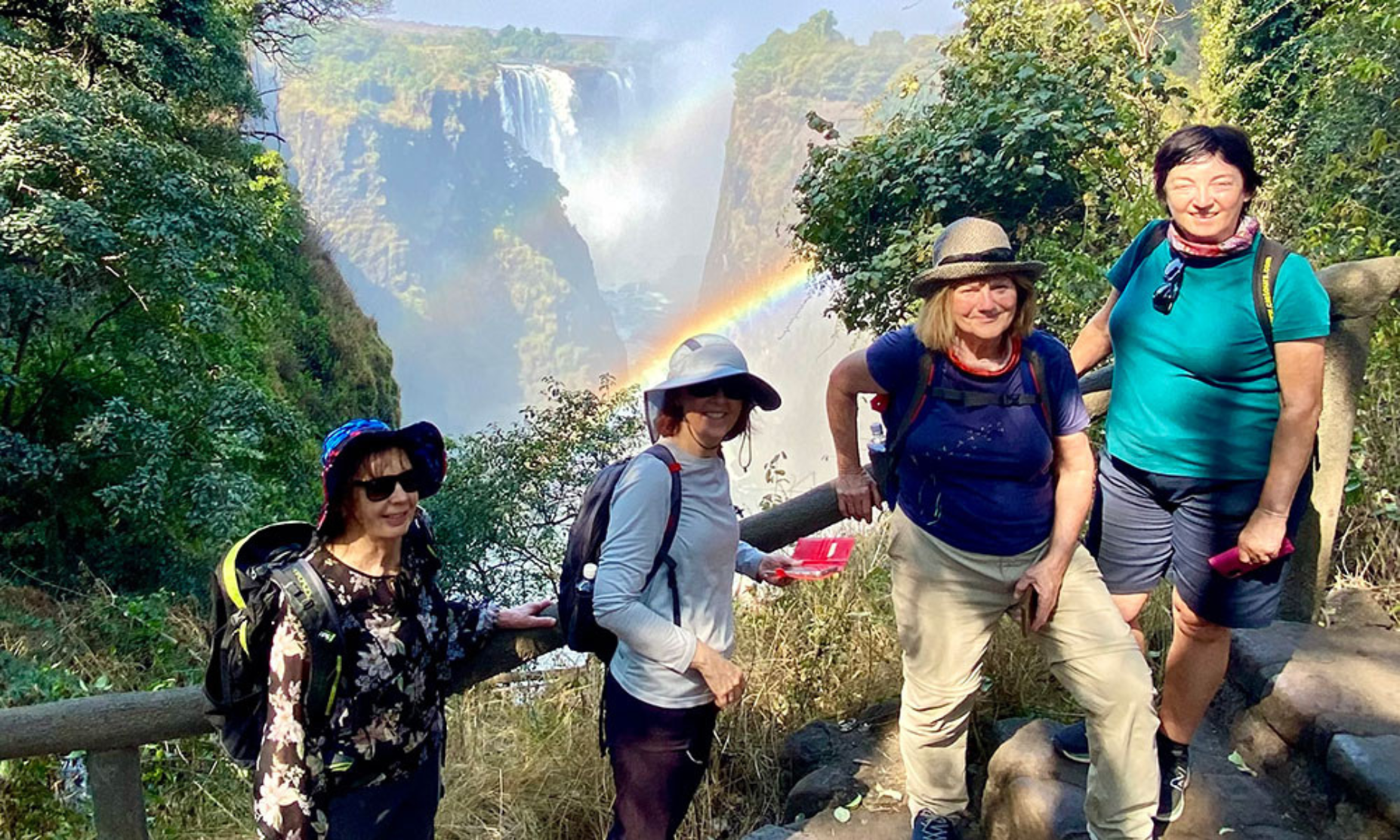 Group photo at Victoria Falls - HERO IMAGE