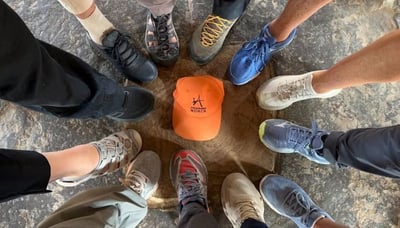 Hiking group shoes