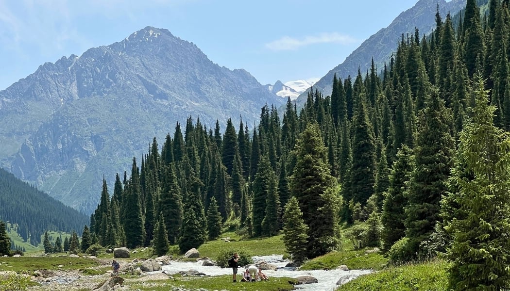 Hiking through streams and dramatic valley views