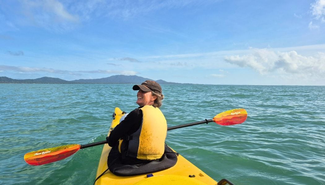 Kayaking on the ocean