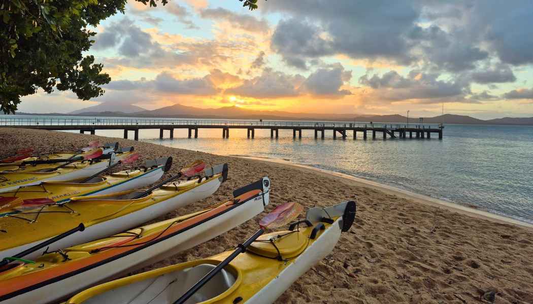 Kayaks at the ready