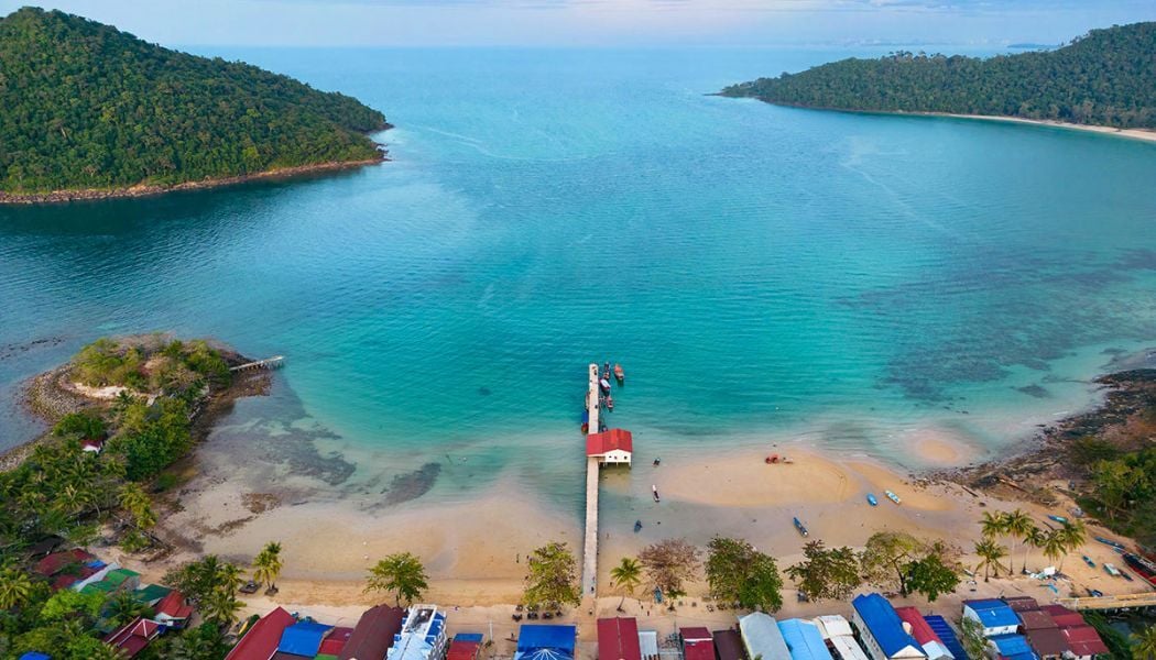 Koh Rong Sanloem aerial view