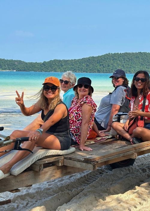Ladies relaxing on the beach-1