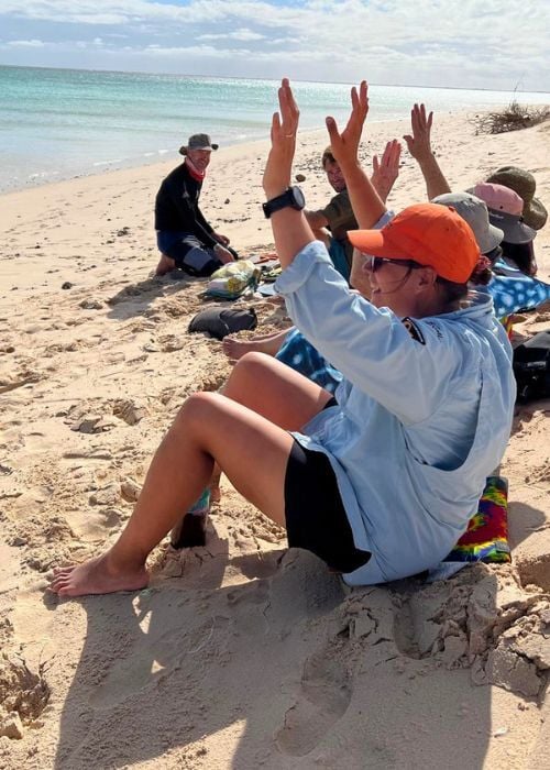 Ladies relaxing on the beach