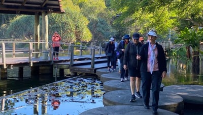 Ladies social walking group in Roma Street Parklands (5)