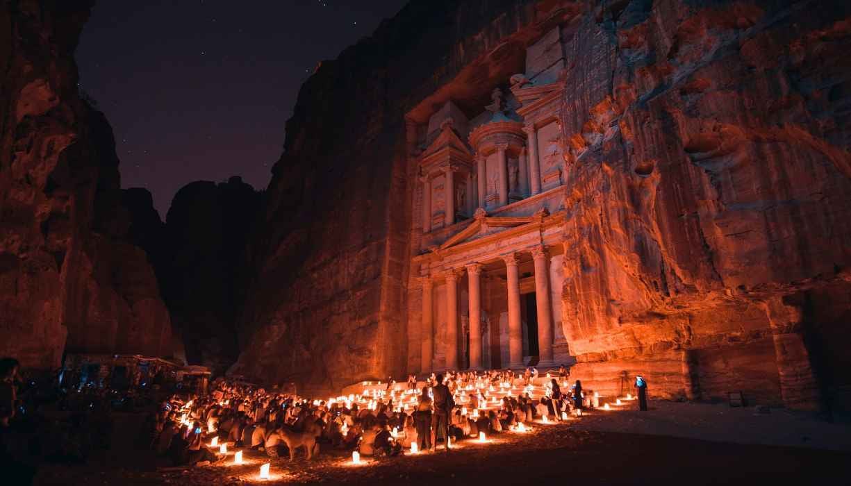 Petra at night
