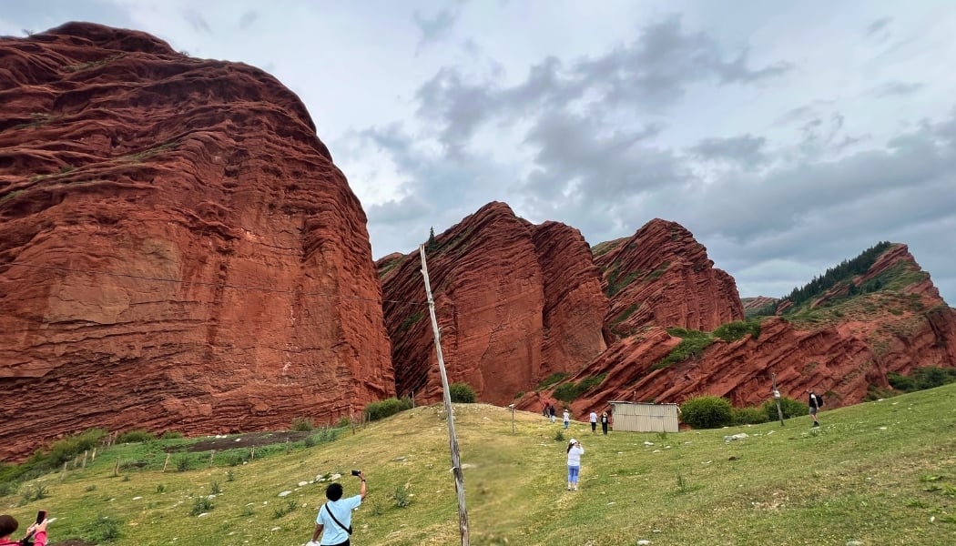 Red Rock formations of Jeti-Ogus Gorge