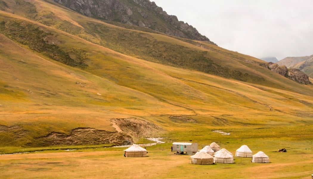 Sleep under the stars in a traditional yurt