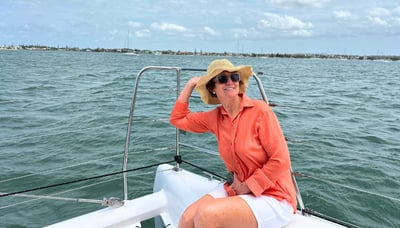 Smiling on a cruise