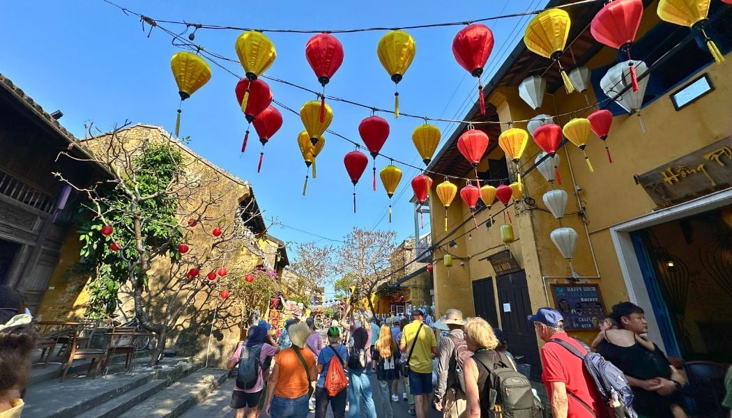 Walking the vibrant streets of Hoi An