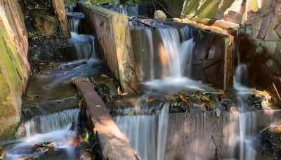 Water feature in Roma Street Parklands