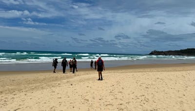 Women enjoying a day at the beach