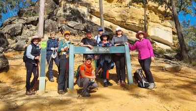Women hiking the White Rock Trail