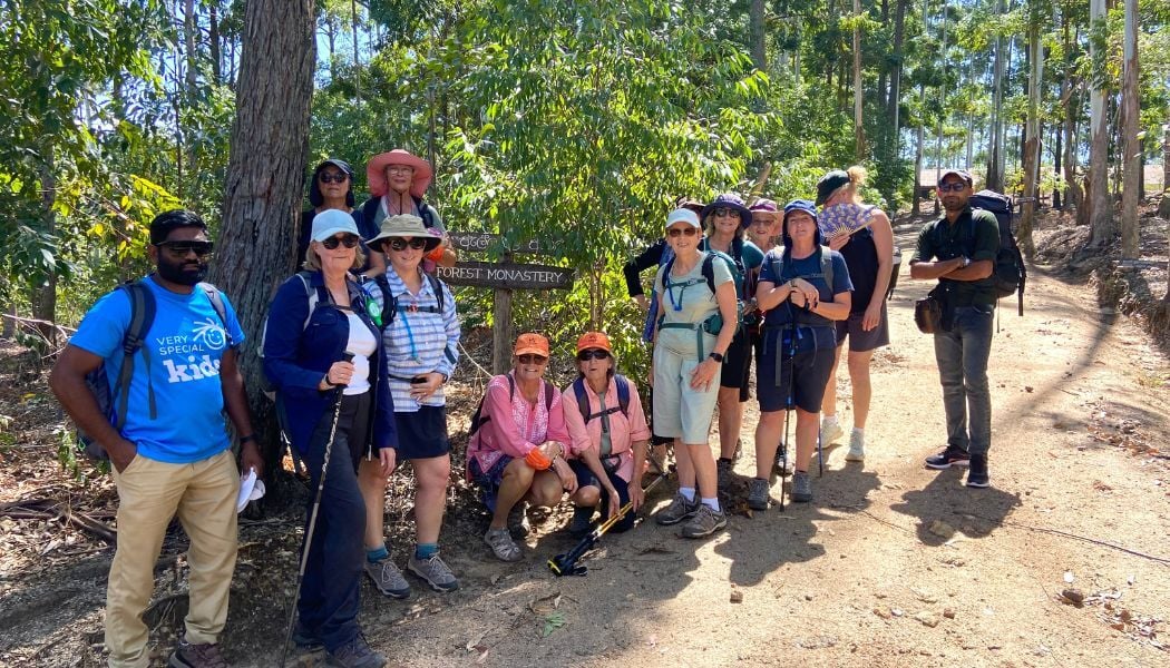 Womens group on the Pekoe Trail in Sri Lanka