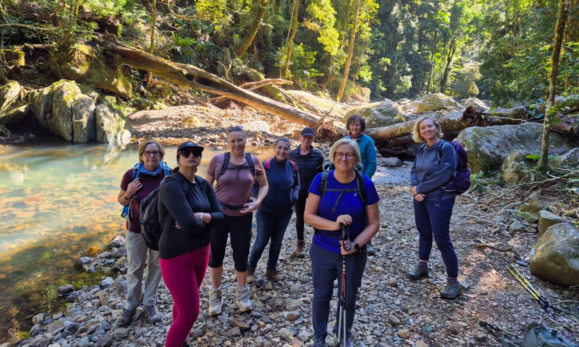 Womens hiking group on Warrie Circuit