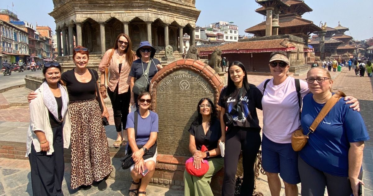 Womens tour group exploring Kathmandu