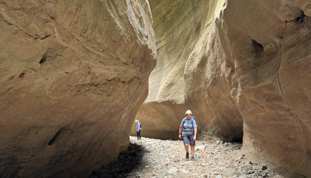 Between sandstone rocks
