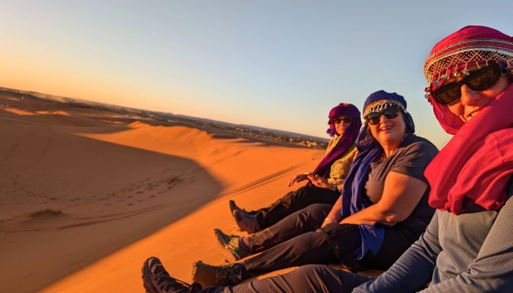 Sunset in the Sahara Desert