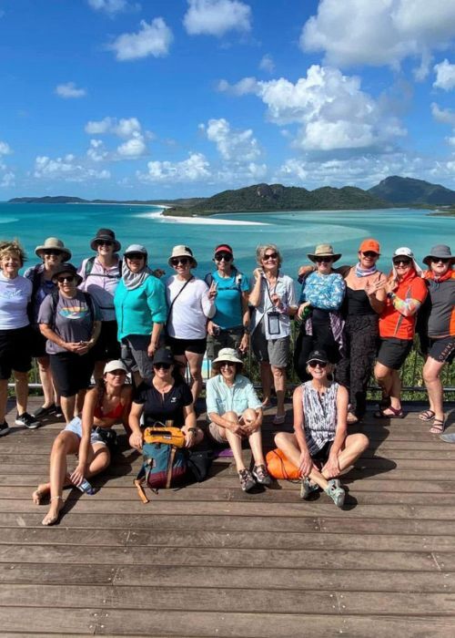 Tour group of happy ladies in the Whitsundays