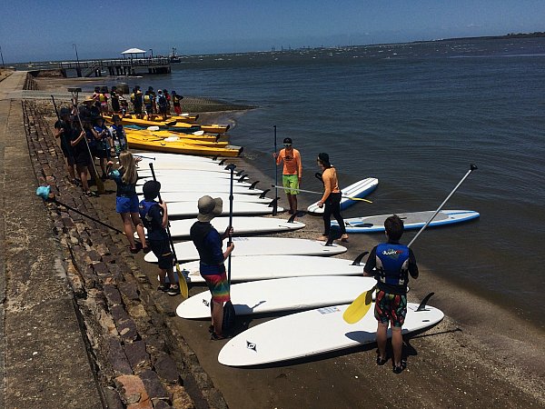 SUP boards at the ready - Image courtesy of Surfconnect